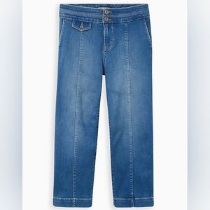 Torrid Crop High-Rise Wide Leg Jeans Size 24